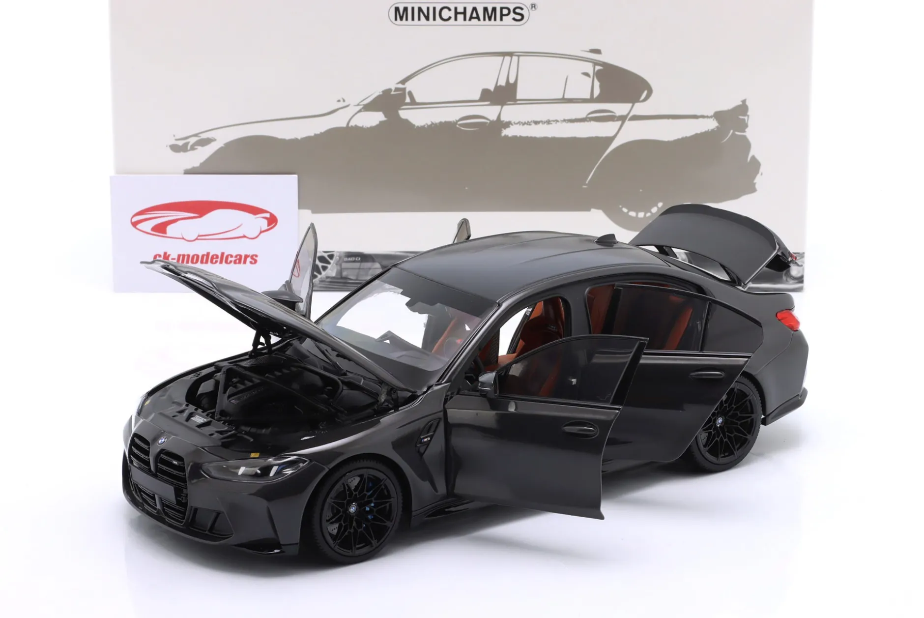 BMW M3 Baujahr 2024 grau metallic 1:18 Minichamps
