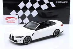 BMW M4 Cabriolet (G83) Baujahr 2021 weiß 1:18 Minichamps