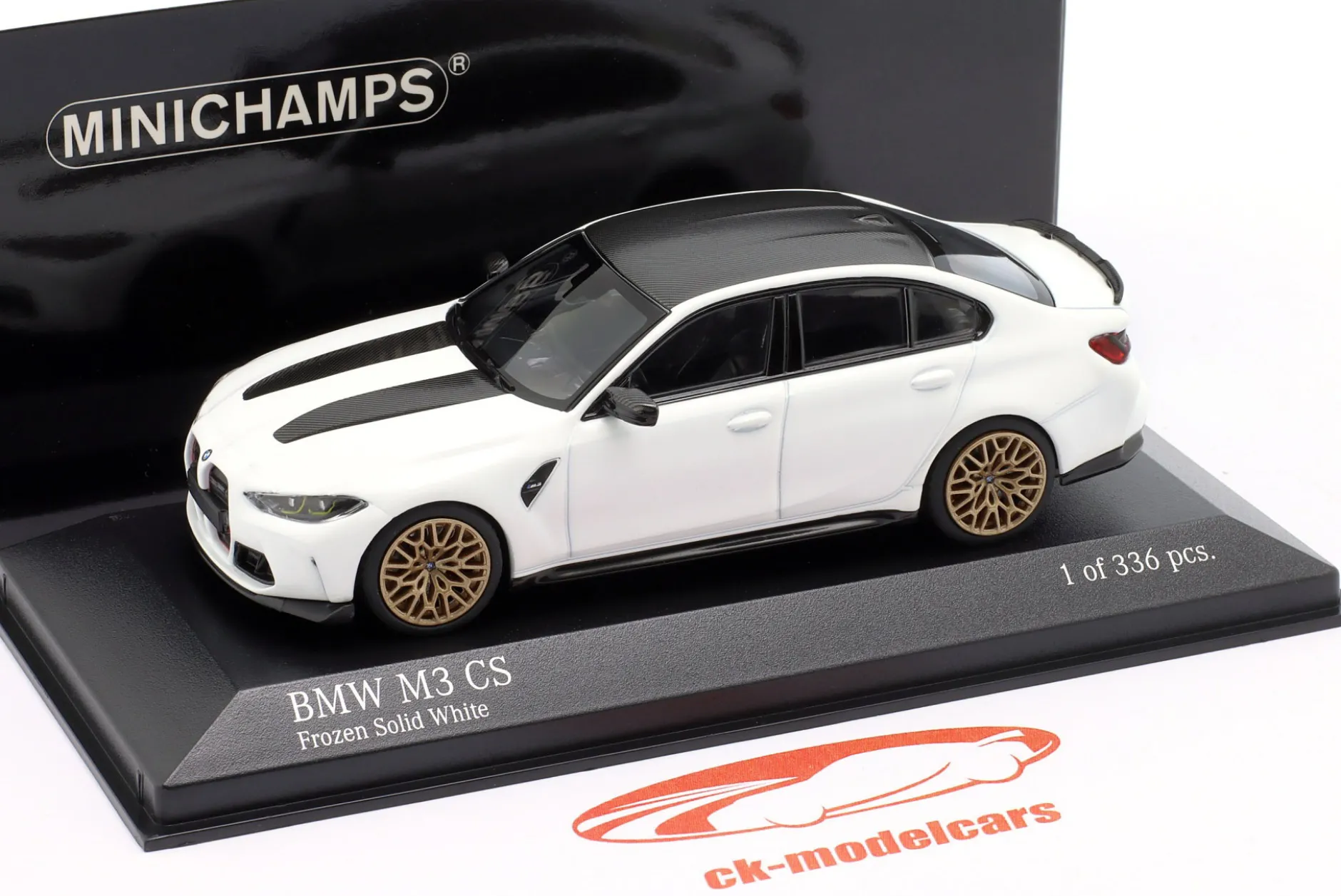 BMW M3 CS Baujahr 2023 mattweiß 1:43 Minichamps