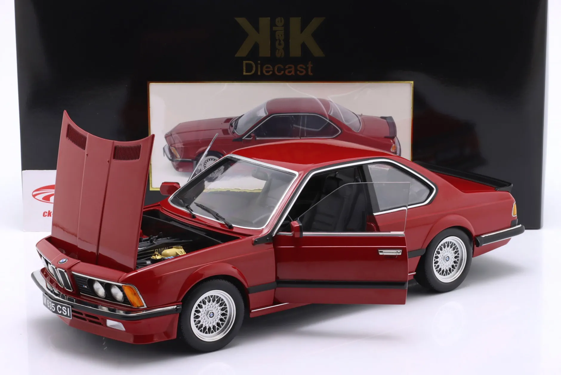BMW M635 CSi Baujahr 1987 rot 1:12 KK-Scale