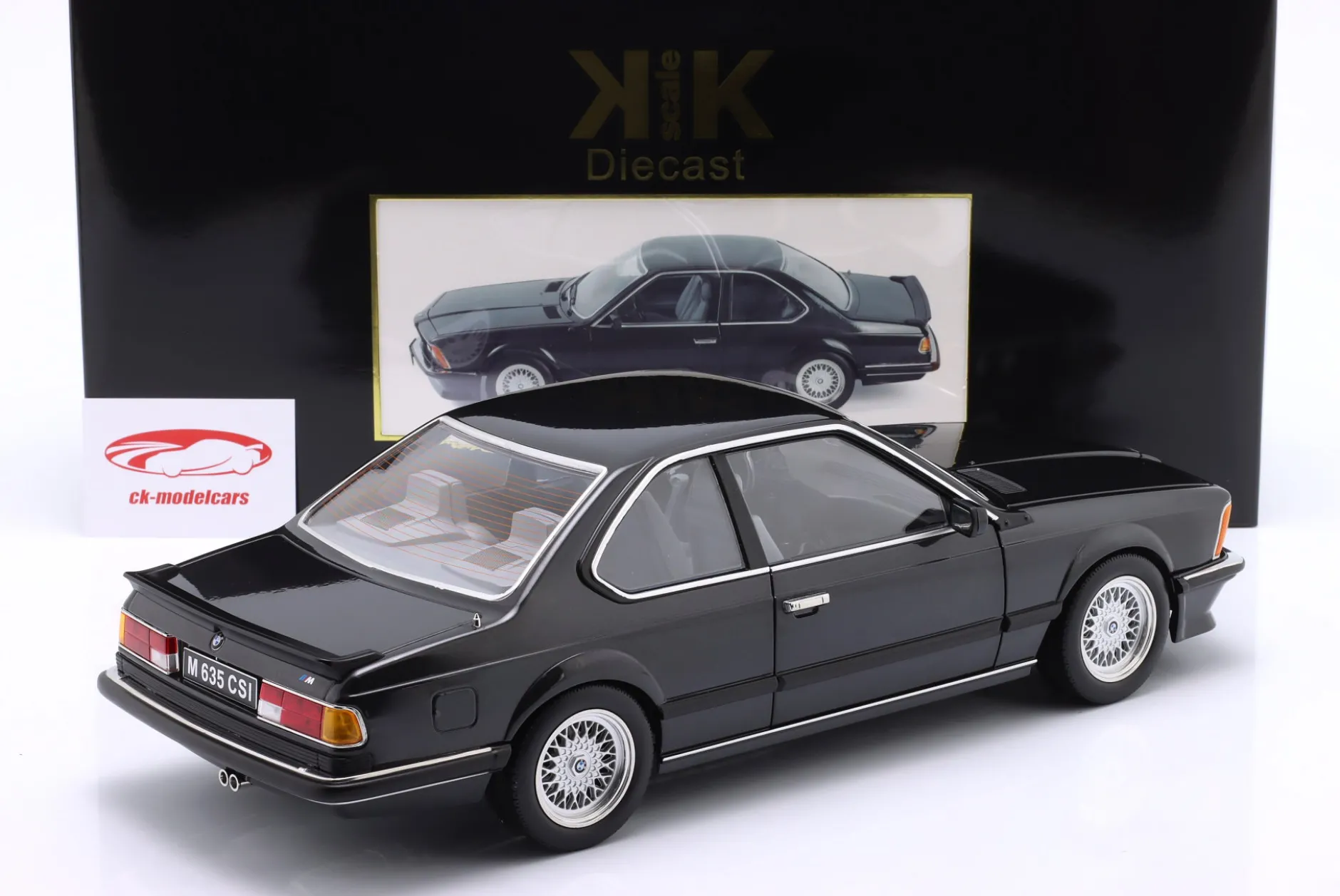 BMW M635 CSI Baujahr 1987 schwarz metallic 1:12 KK-Scale