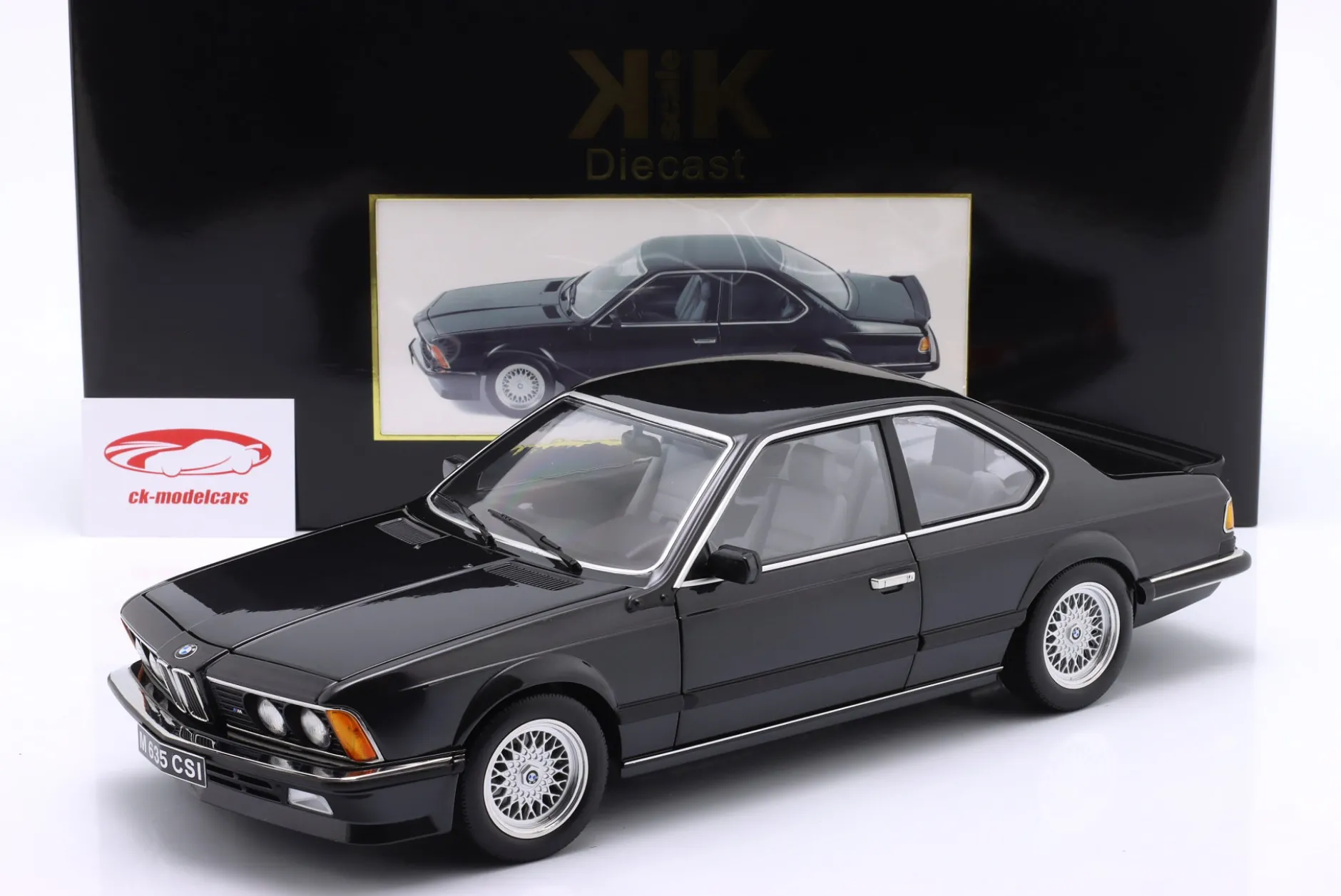 BMW M635 CSI Baujahr 1987 schwarz metallic 1:12 KK-Scale