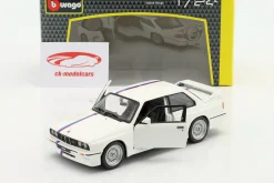 BMW M3 (E30) Baujahr 1988 weiß 1:24 Bburago