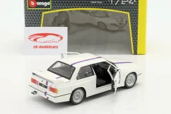 BMW M3 (E30) Baujahr 1988 weiß 1:24 Bburago