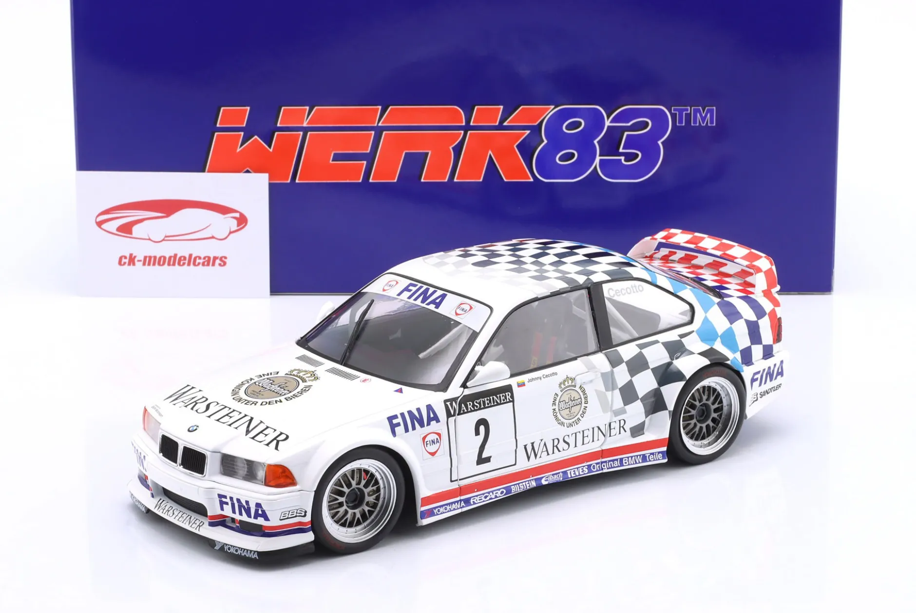 BMW M3 E36 GTR #2 ADAC GT-Cup Champion 1993 Johnny Cecotto 1:18 WERK83