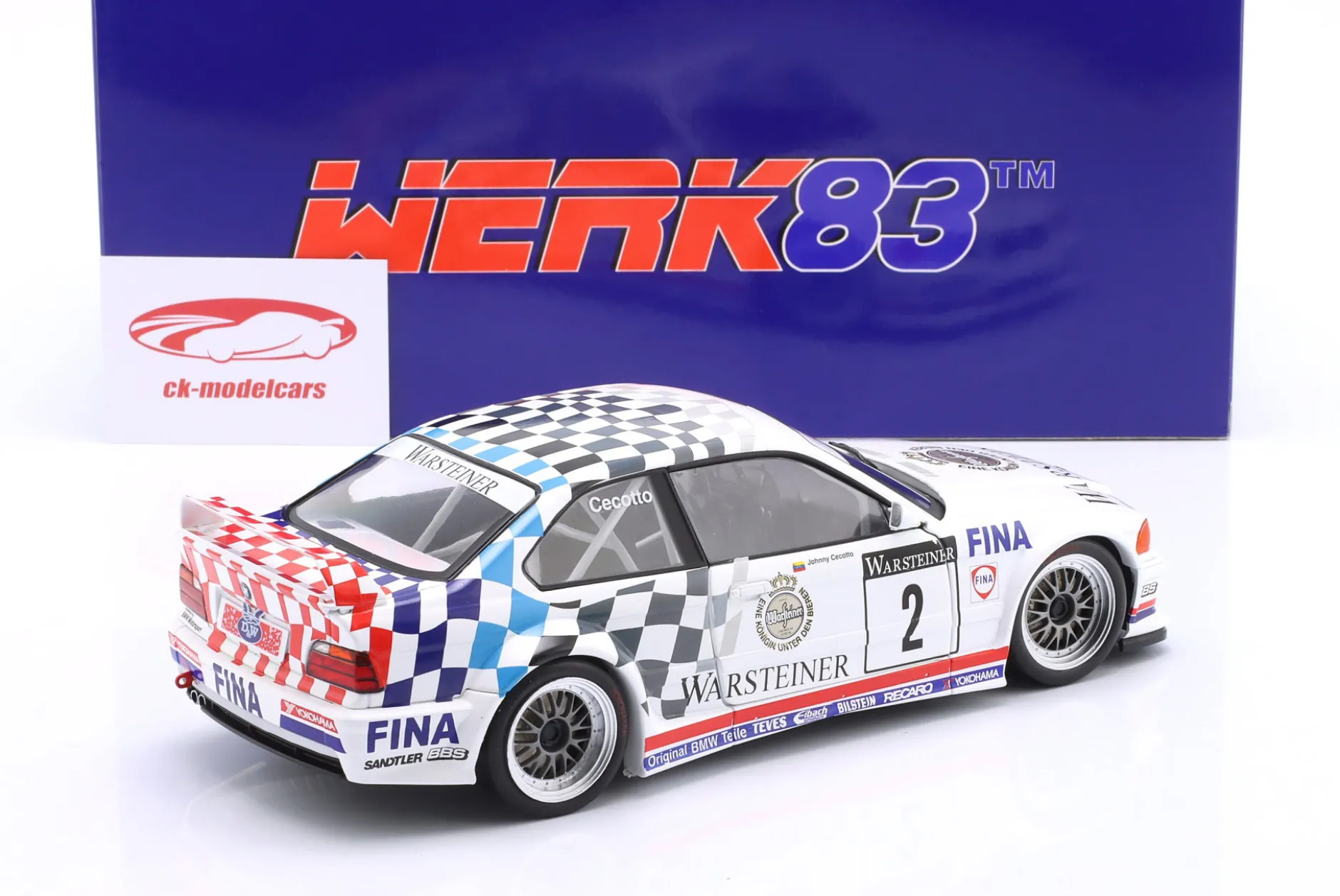 BMW M3 E36 GTR #2 ADAC GT-Cup Champion 1993 Johnny Cecotto 1:18 WERK83