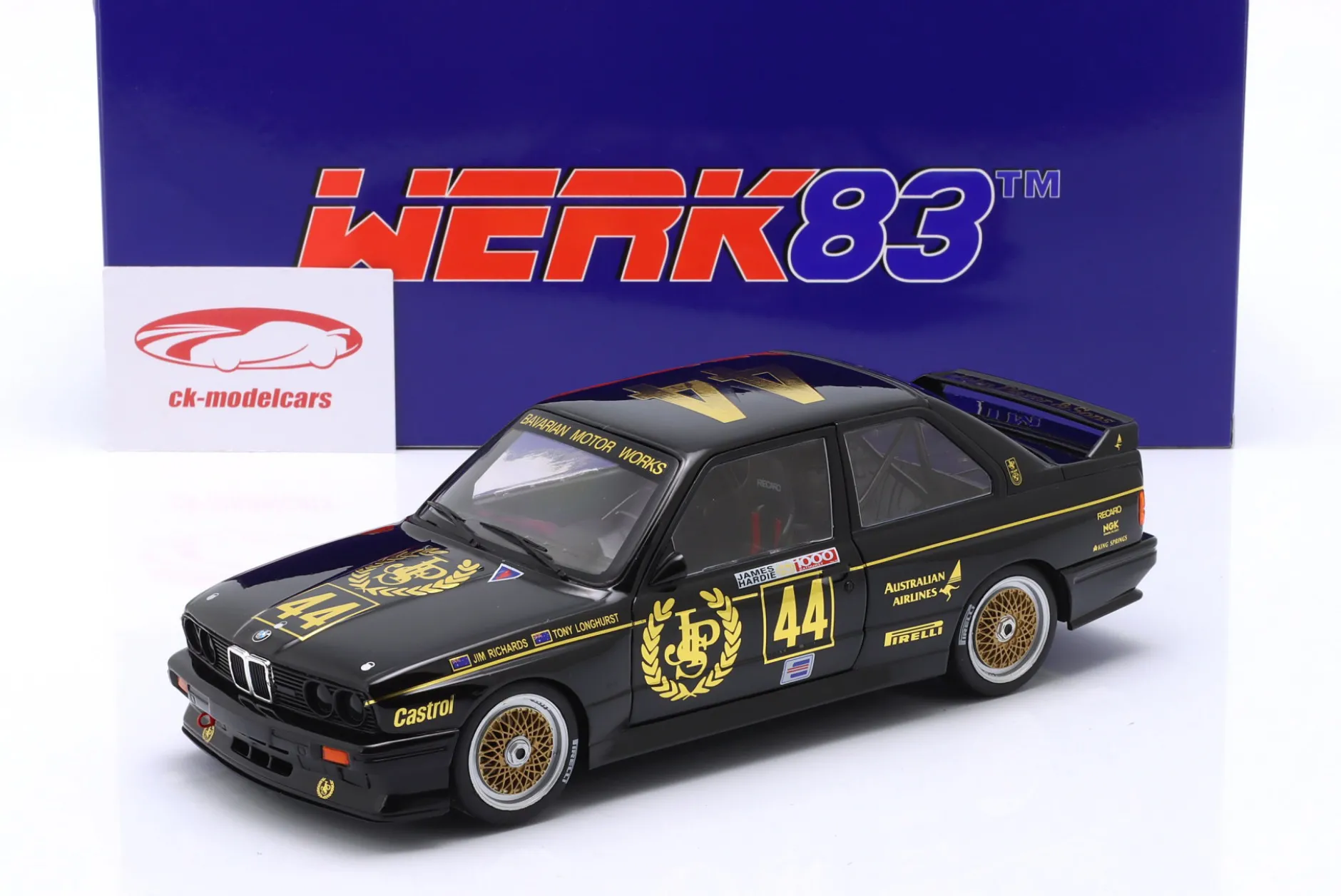 BMW M3 (E30) #44 Winner Div. 2 1000km Bathurst 1987 JPS Team BMW 1:18 WERK83