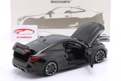 BMW M4 (G82) Baujahr 2024 schwarz metallic 1:18 Minichamps