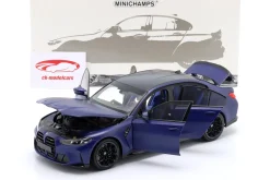BMW M3 (G80) Limousine Baujahr 2024 mattblau metallic 1:18 Minichamps