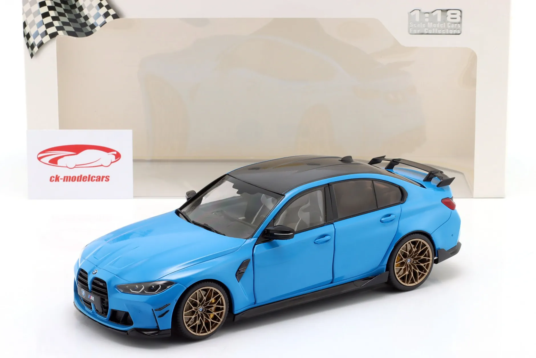 BMW M3 (G80) Performance Parts Baujahr 2024 Daytona Beach blau 1:18 Solido