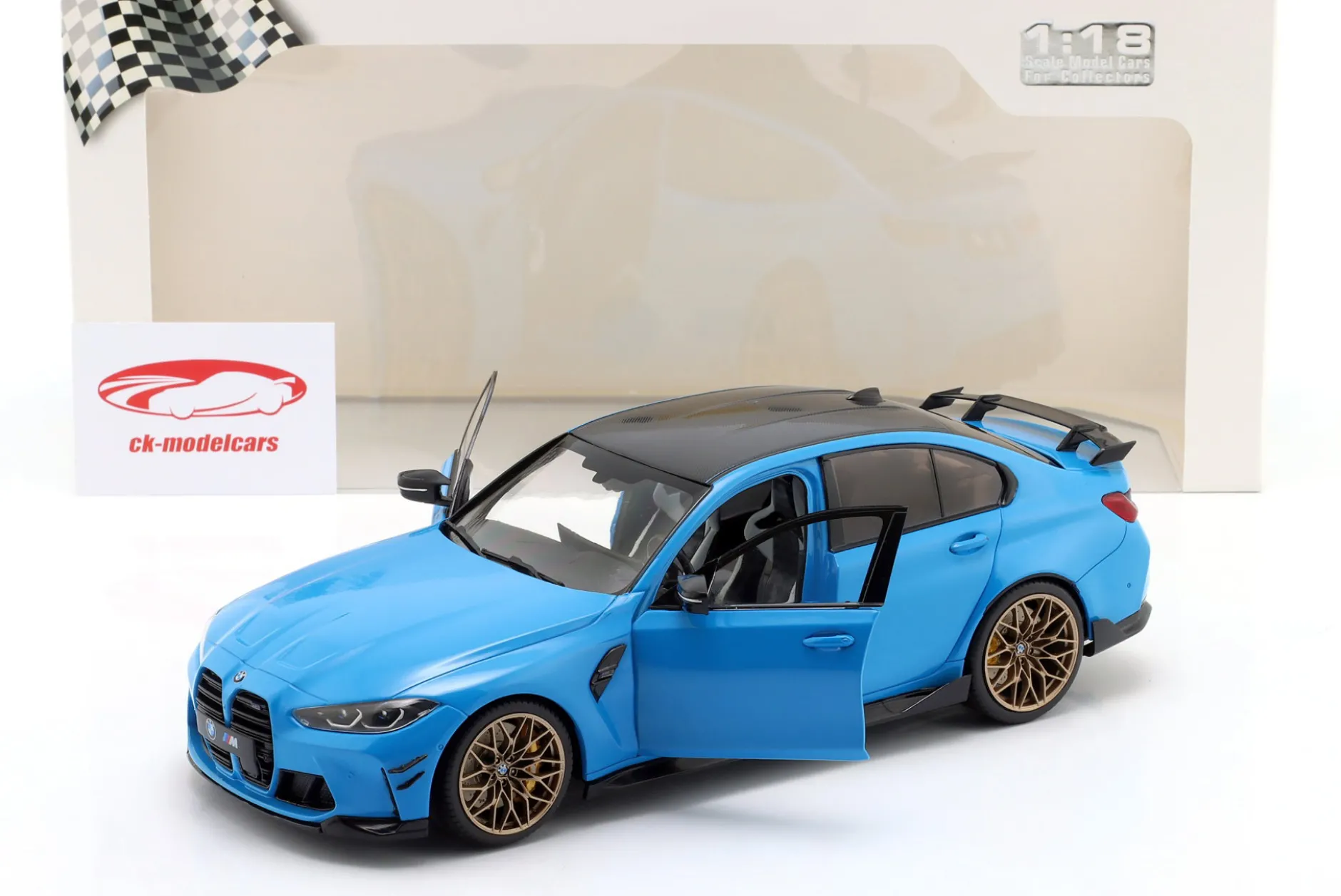 BMW M3 (G80) Performance Parts Baujahr 2024 Daytona Beach blau 1:18 Solido