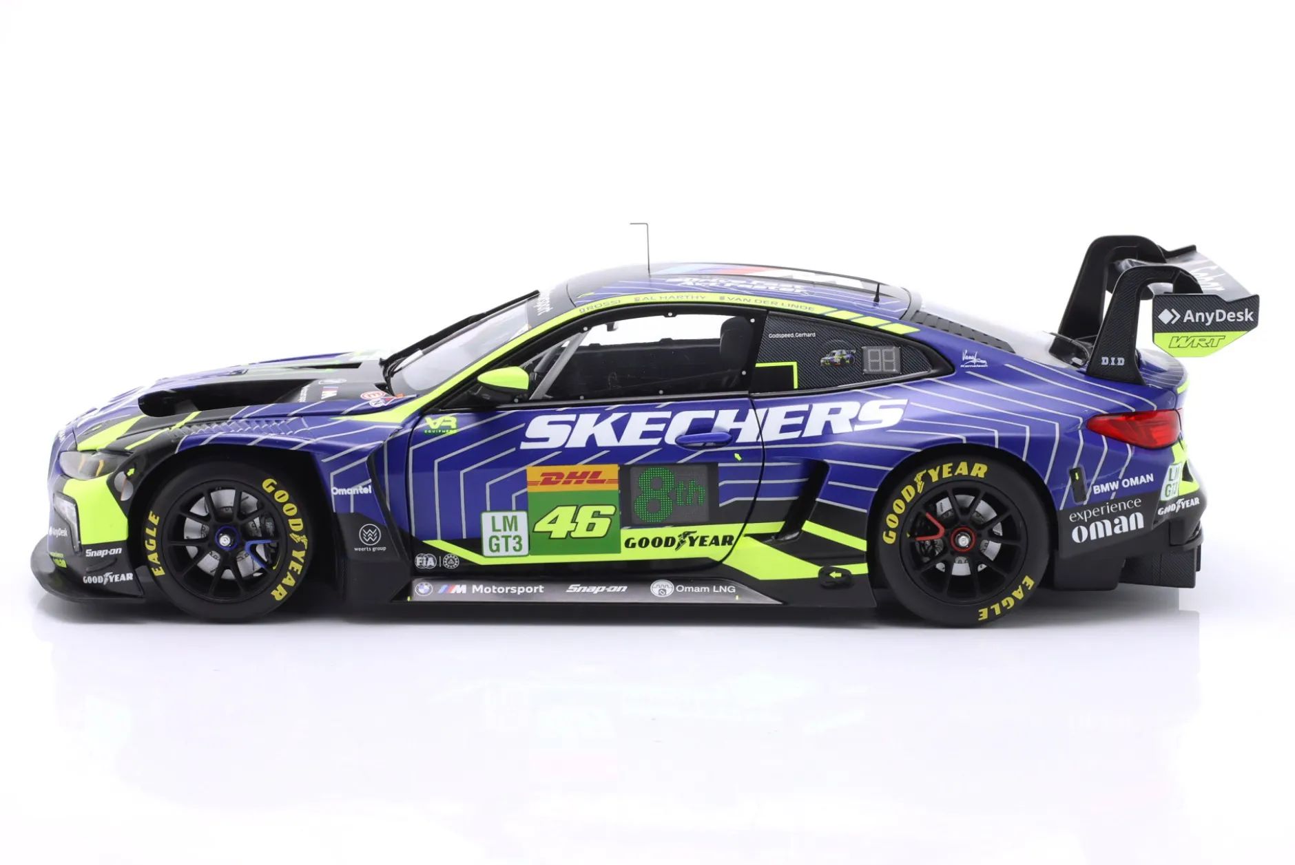 BMW M4 GT3 Evo #46 6h Imola 2025 Rossi, Al Harthy, van der Linde 1:18 Minichamps