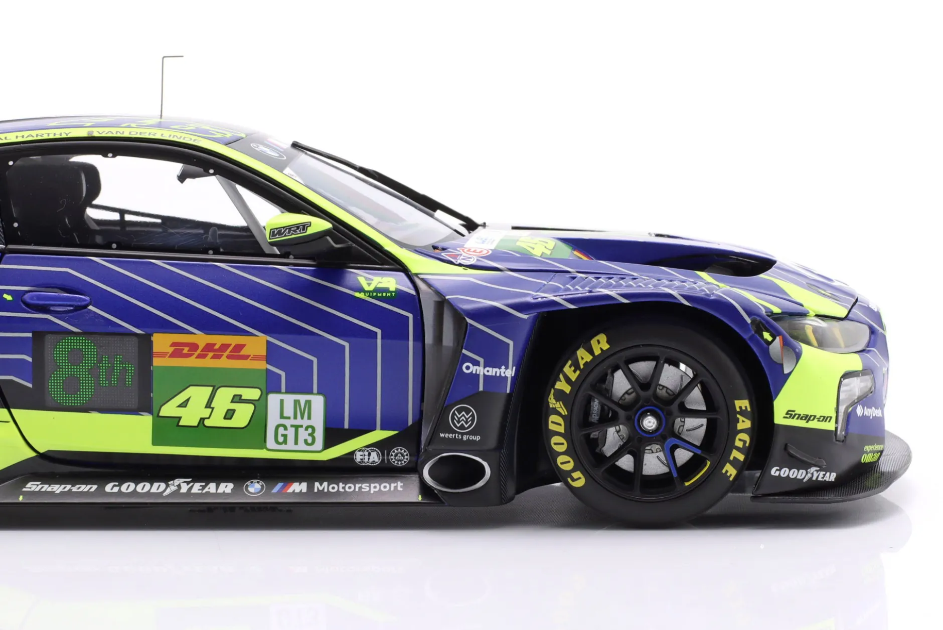 BMW M4 GT3 Evo #46 1812km Katar WEC 2025 Team WRT 1:18 Minichamps