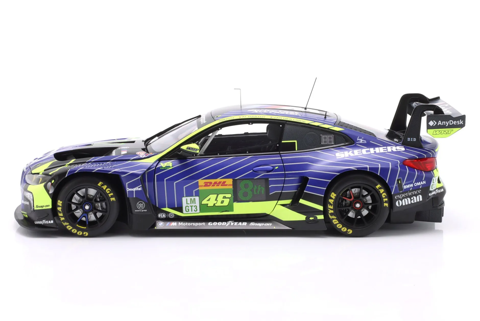 BMW M4 GT3 Evo #46 1812km Katar WEC 2025 Team WRT 1:18 Minichamps