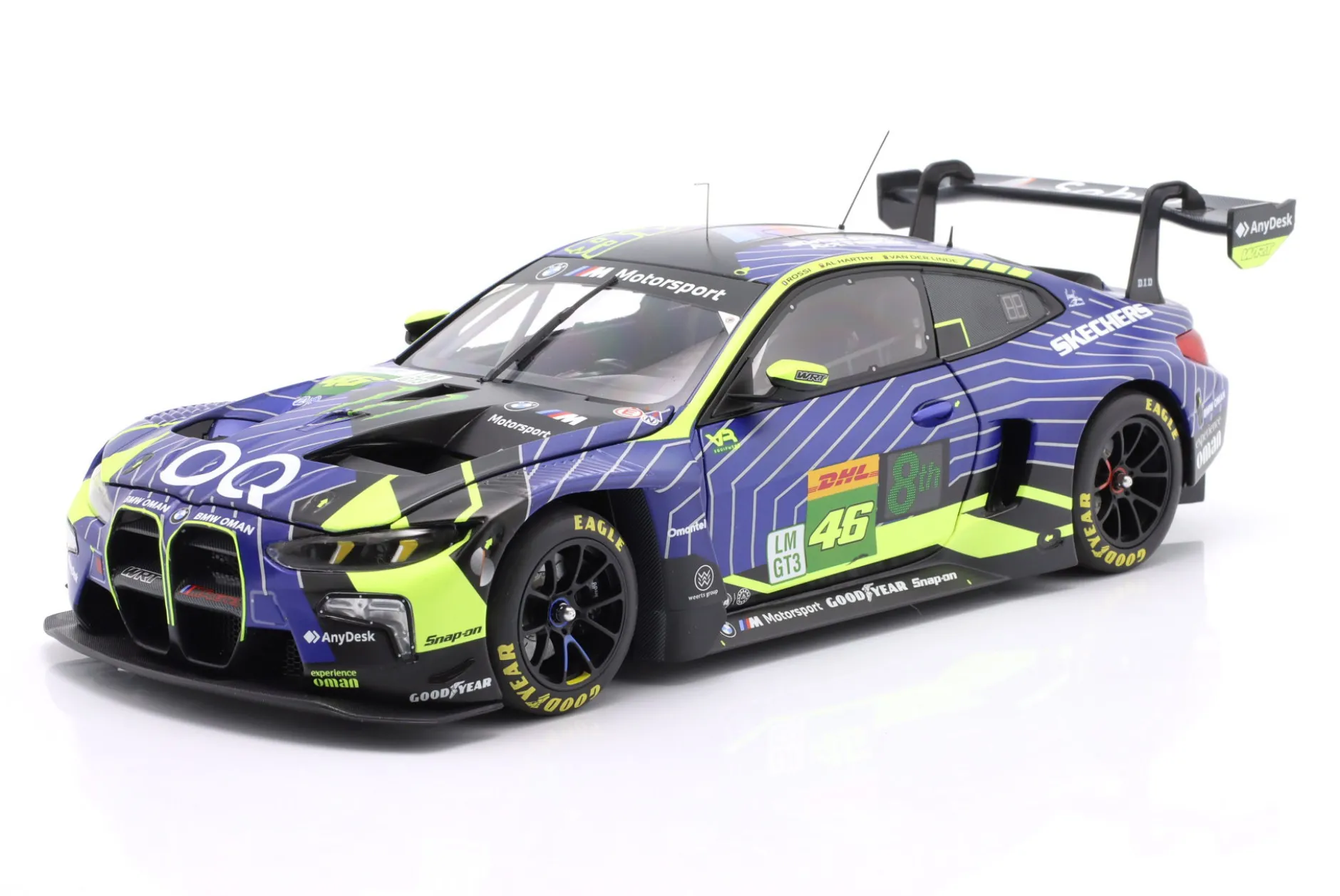 BMW M4 GT3 Evo #46 1812km Katar WEC 2025 Team WRT 1:18 Minichamps