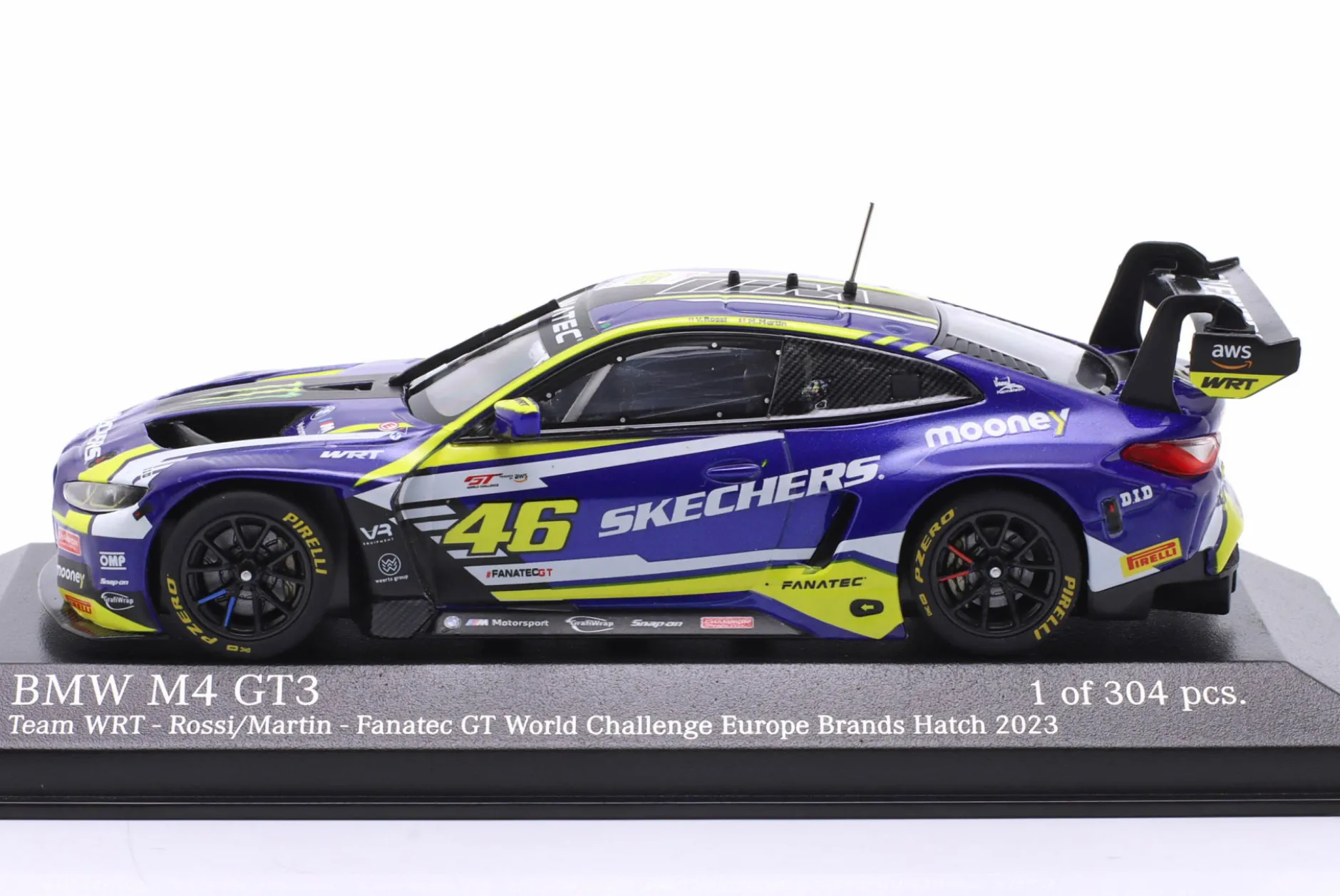 BMW M4 GT3 #46 First Podium GTWCE Brands Hatch 2023 Rossi, Martin 1:43 Minichamps
