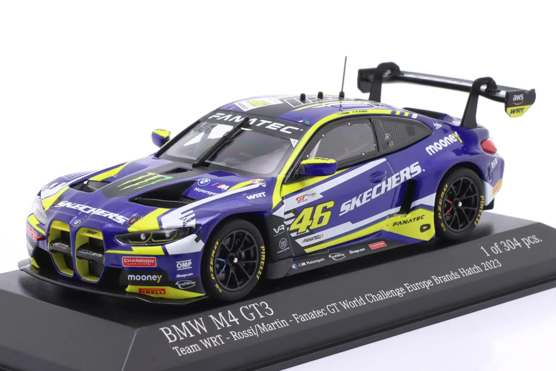 BMW M4 GT3 #46 First Podium GTWCE Brands Hatch 2023 Rossi, Martin 1:43 Minichamps