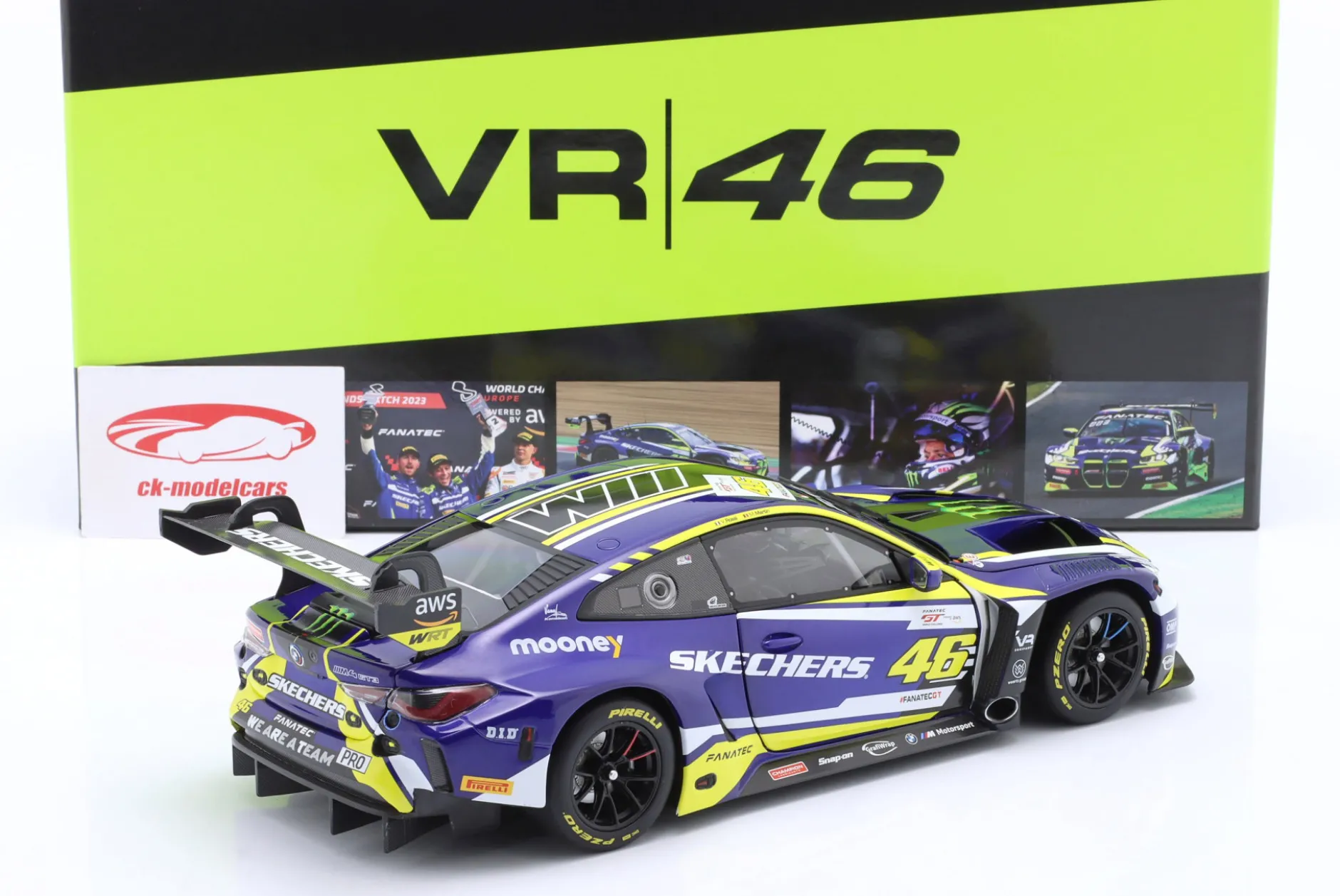BMW M4 GT3 #46 First Podium GTWCE Brands Hatch 2023 Rossi, Martin 1:18 Minichamps