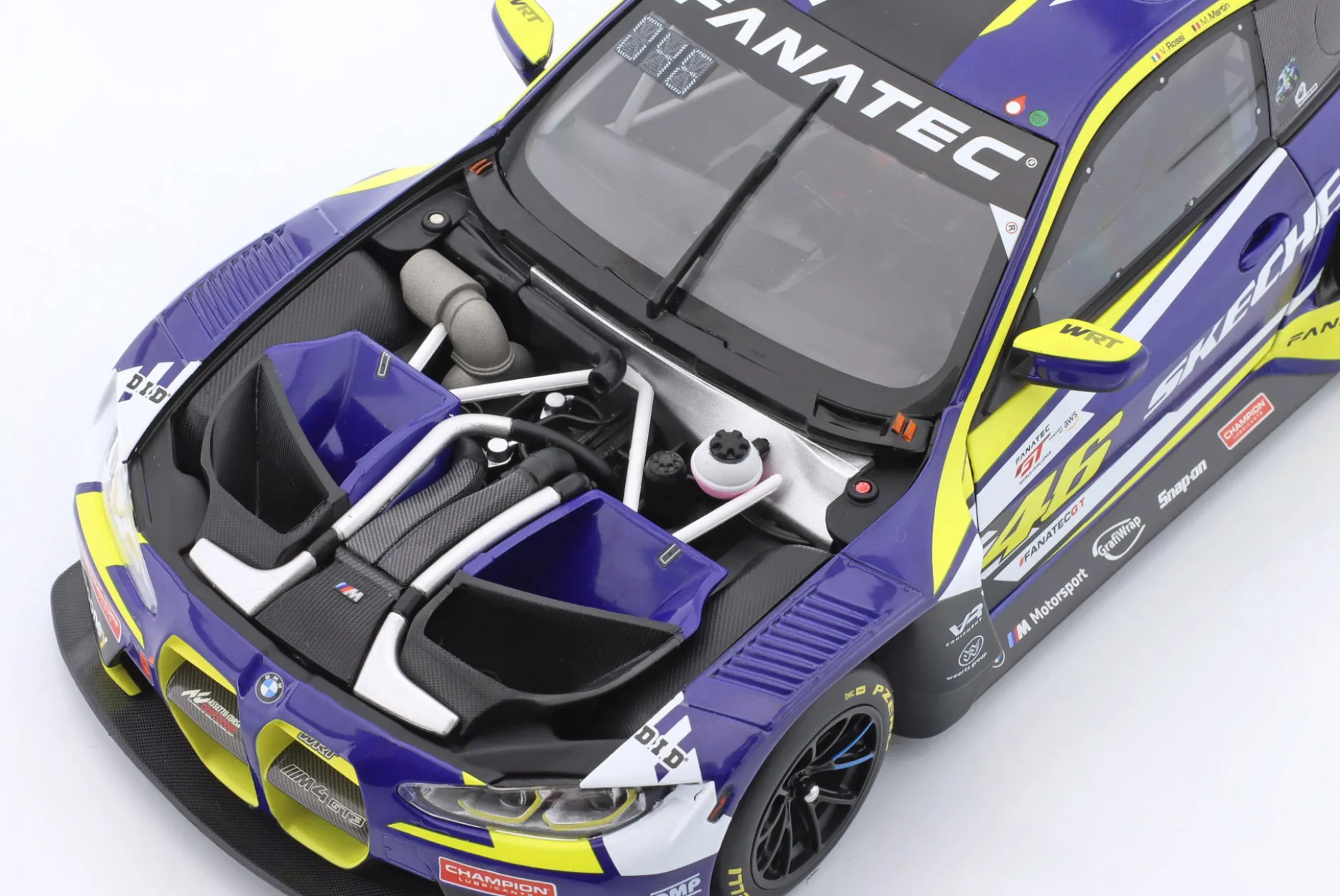 BMW M4 GT3 #46 First Podium GTWCE Brands Hatch 2023 Rossi, Martin 1:18 Minichamps