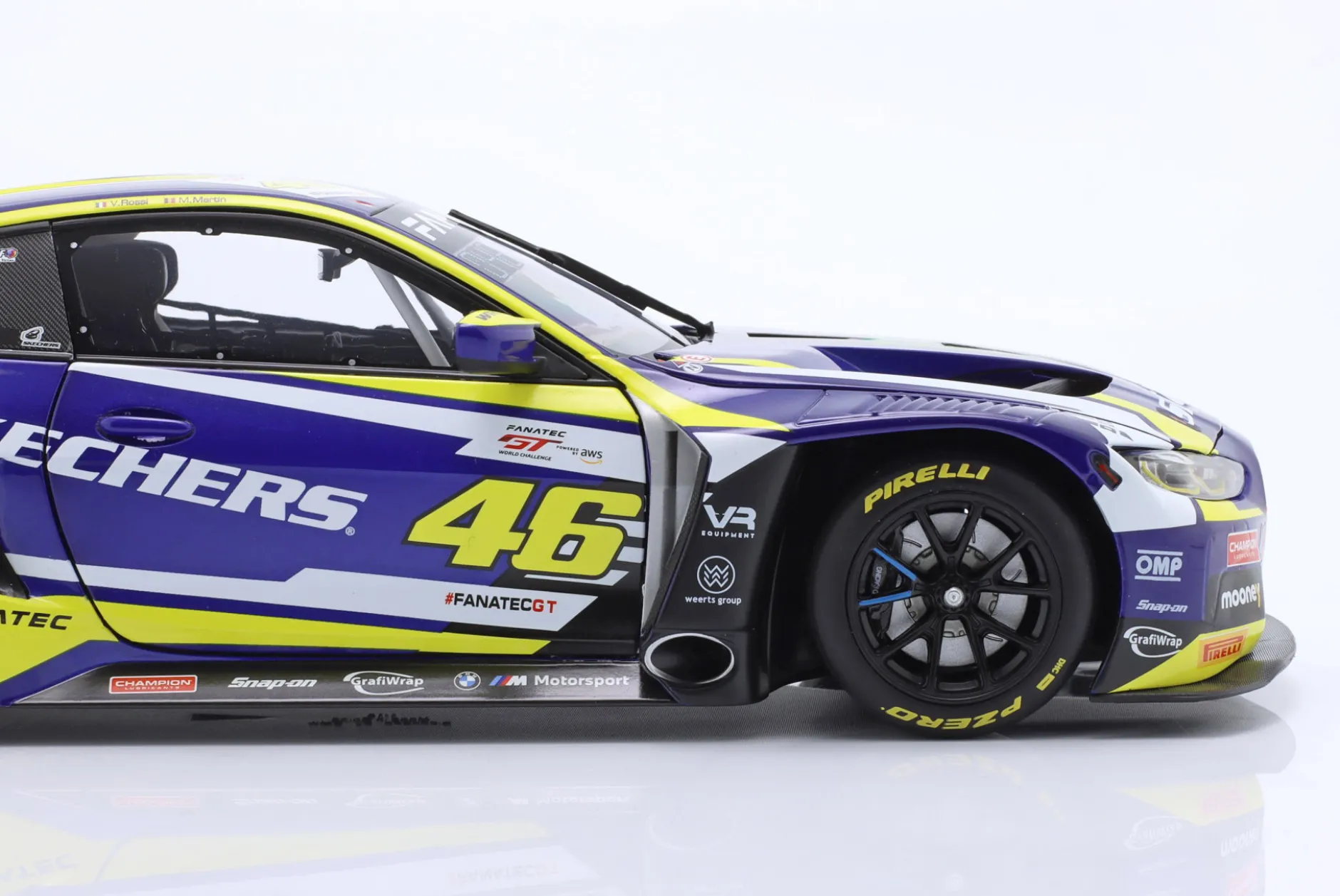 BMW M4 GT3 #46 First Podium GTWCE Brands Hatch 2023 Rossi, Martin 1:18 Minichamps