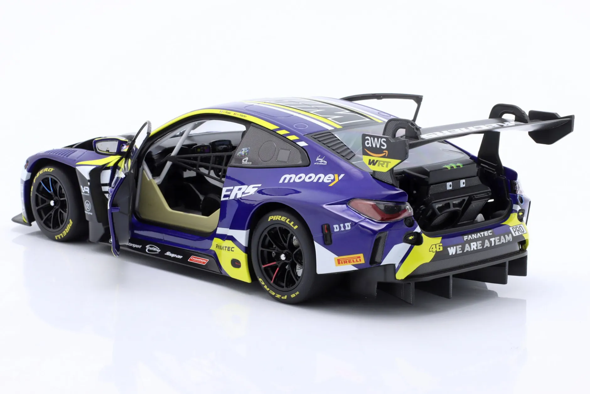 BMW M4 GT3 #46 First Podium GTWCE Brands Hatch 2023 Rossi, Martin 1:18 Minichamps
