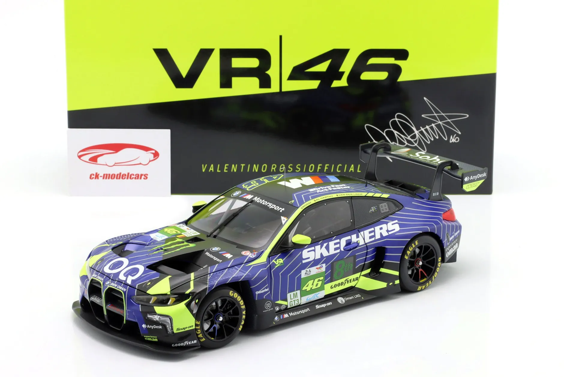 BMW M4 GT3 #46 24h LeMans 2025 Al Harthy, Rossi, van der Linde 1:18 Minichamps