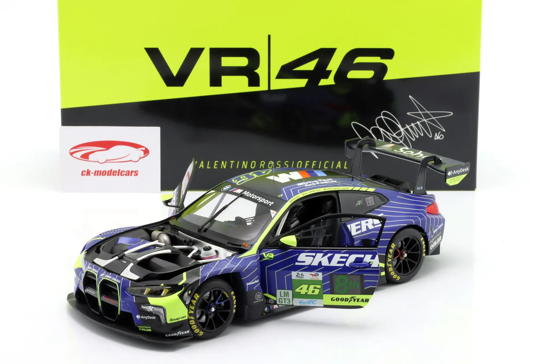 BMW M4 GT3 #46 24h LeMans 2025 Al Harthy, Rossi, van der Linde 1:18 Minichamps