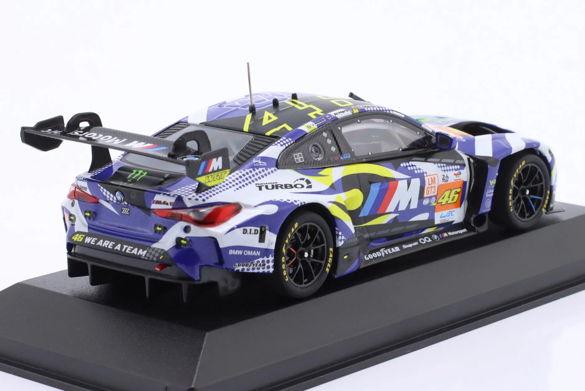 BMW M4 GT3 #46 24h LeMans 2024 Rossi, Martin, Al Harthy 1:43 Minichamps