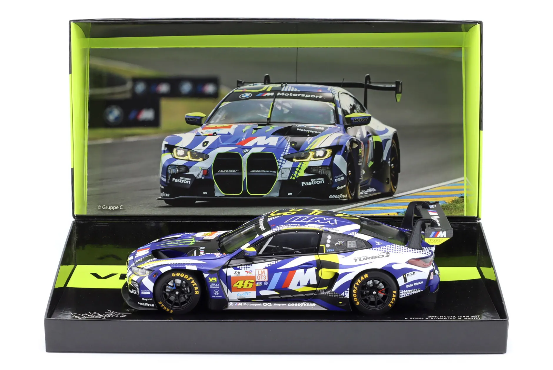 BMW M4 GT3 #46 24h LeMans 2024 Rossi, Martin, Al Harthy 1:18 Minichamps