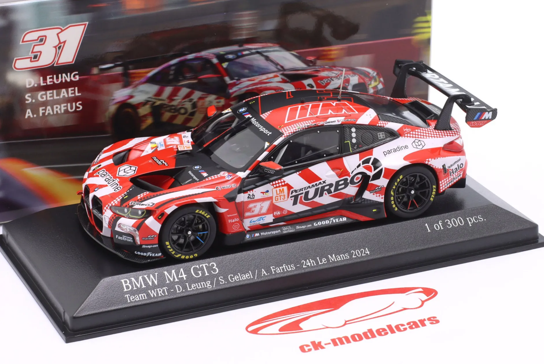 BMW M4 GT3 #31 24h LeMans 2024 Team WRT 1:43 Minichamps