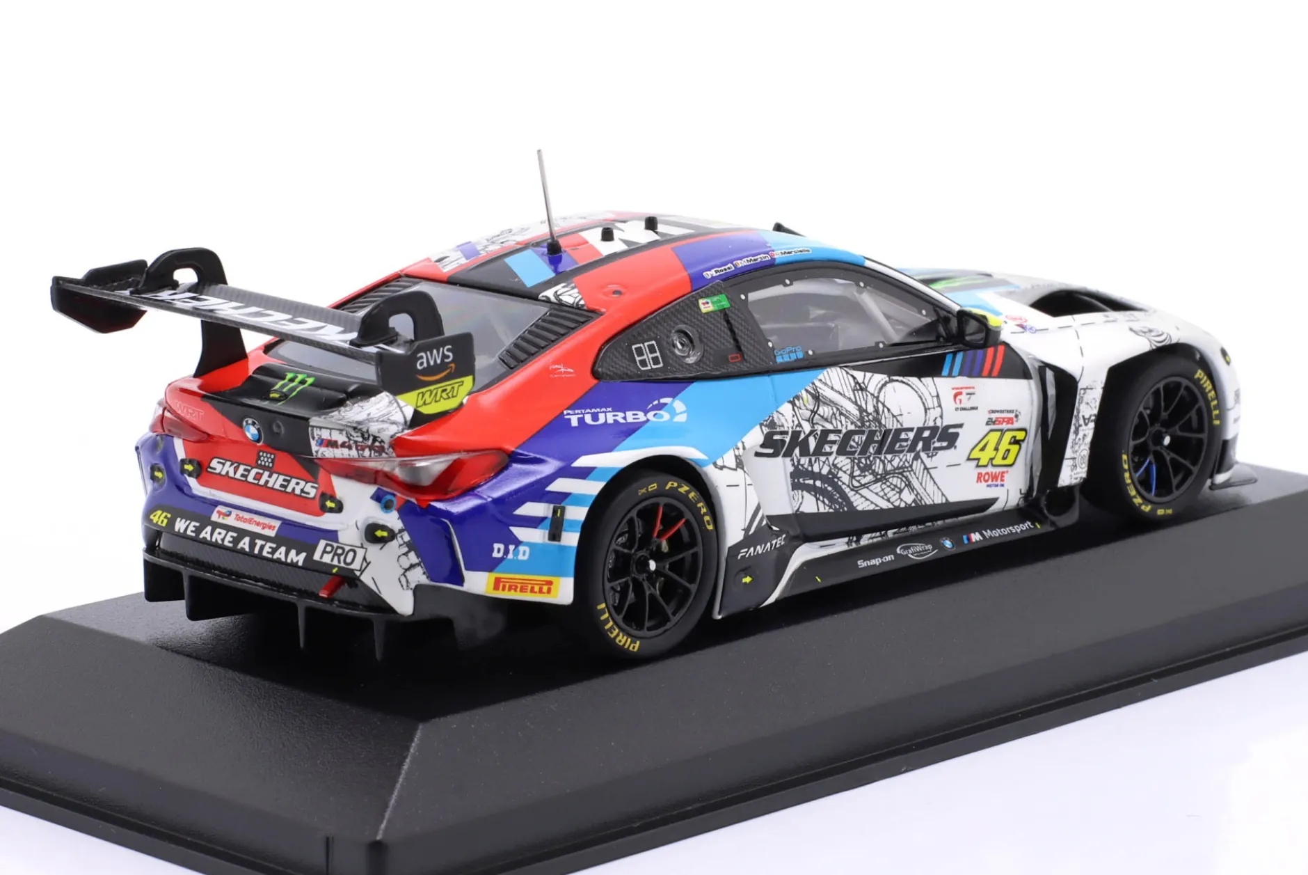 BMW M4 GT3 #46 24h Spa 2024 Rossi, Marciello, Martin 1:43 Minichamps