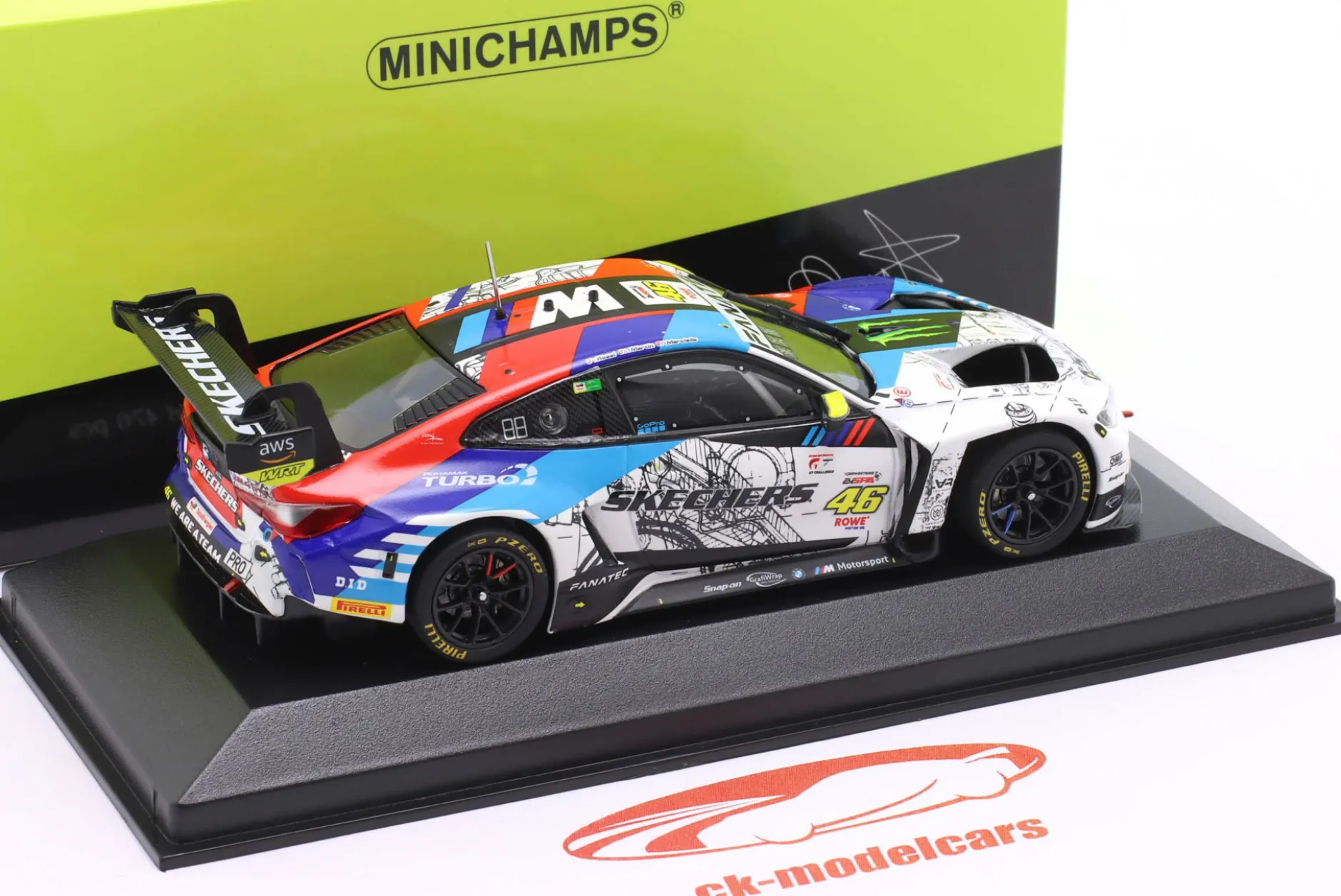 BMW M4 GT3 #46 24h Spa 2024 Rossi, Marciello, Martin 1:43 Minichamps