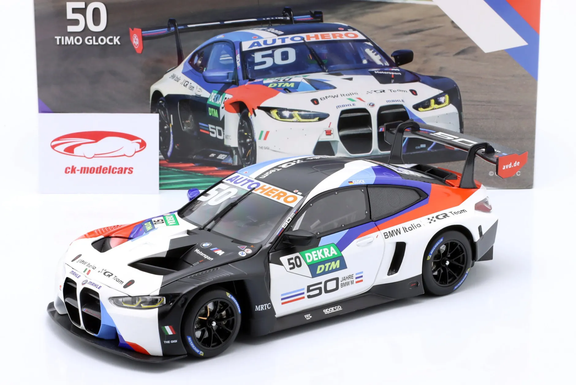 BMW M4 GT3 #50 Imola DTM 2022 Timo Glock 1:18 Minichamps