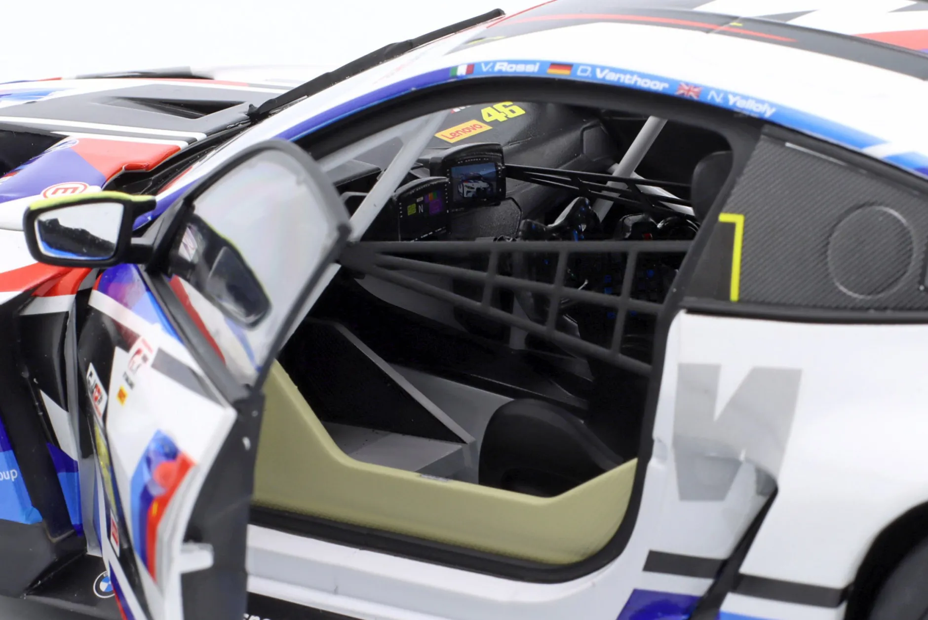 BMW M4 GT3 #46 2nd 12h Abu Dhabi 2023 Rossi, Vanthoor, Yelloly 1:18 Minichamps