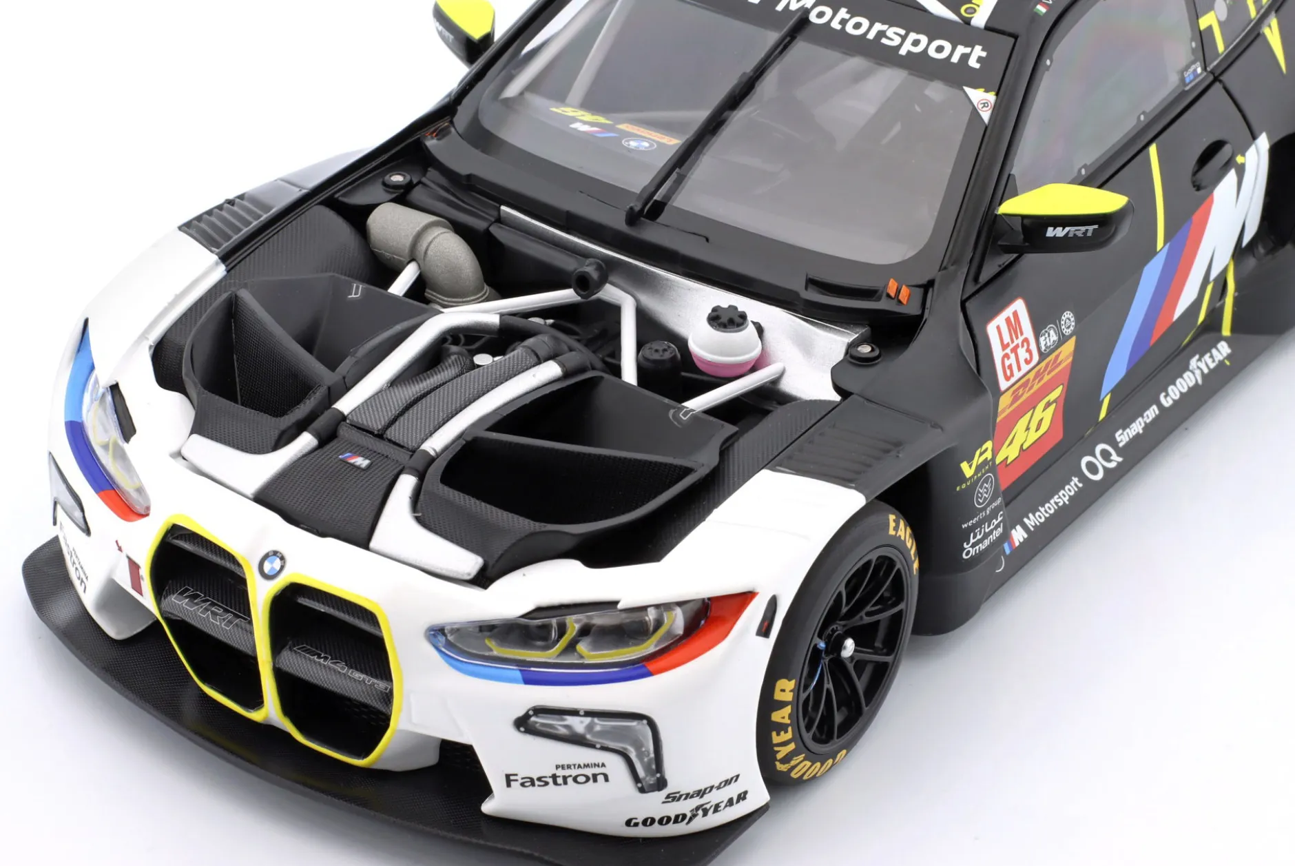 BMW M4 GT3 #46 2nd Imola 2024 Rossi, Martin, AL-Harthy 1:18 Minichamps