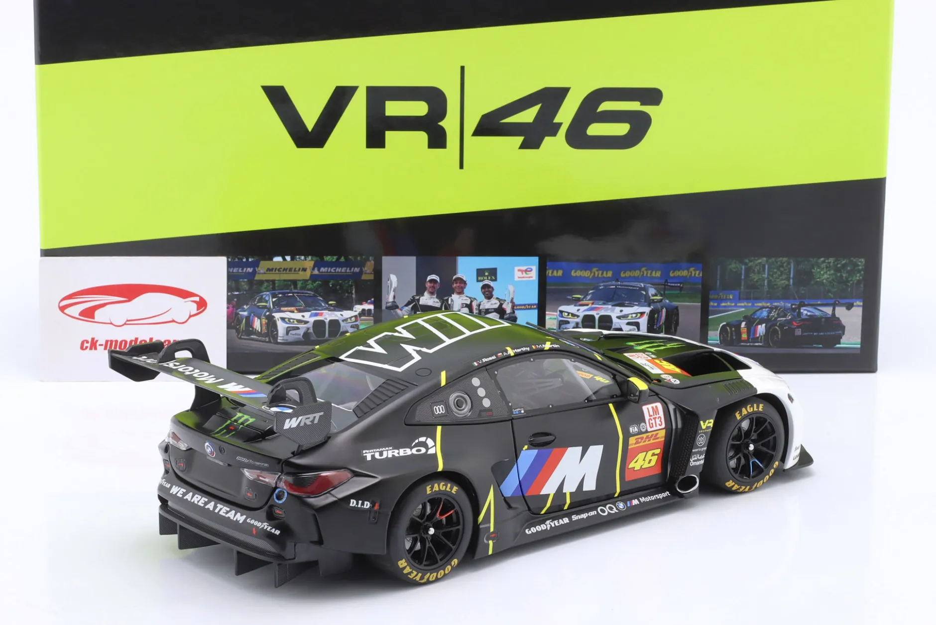 BMW M4 GT3 #46 2nd Imola 2024 Rossi, Martin, AL-Harthy 1:18 Minichamps