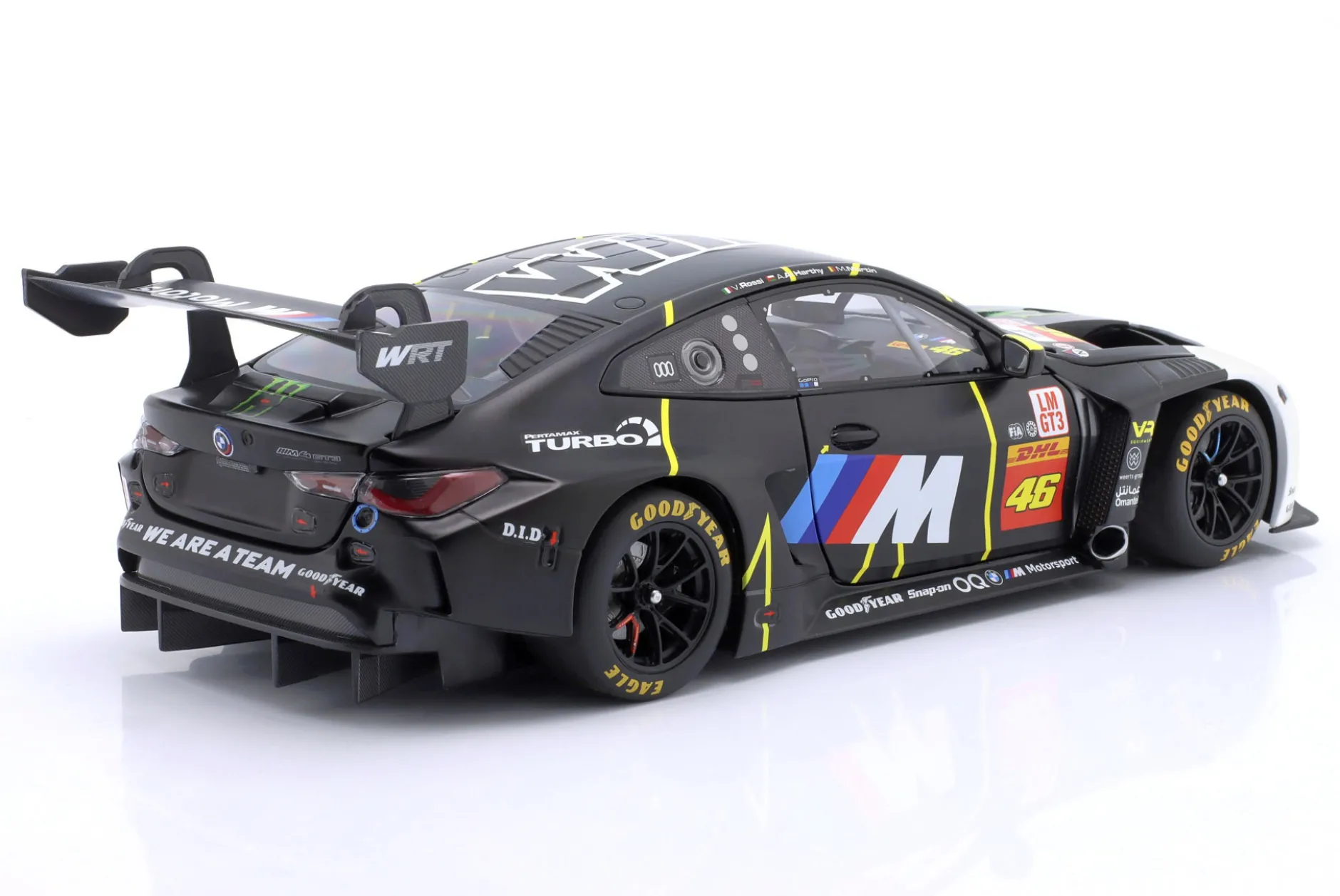 BMW M4 GT3 #46 2nd Imola 2024 Rossi, Martin, AL-Harthy 1:18 Minichamps