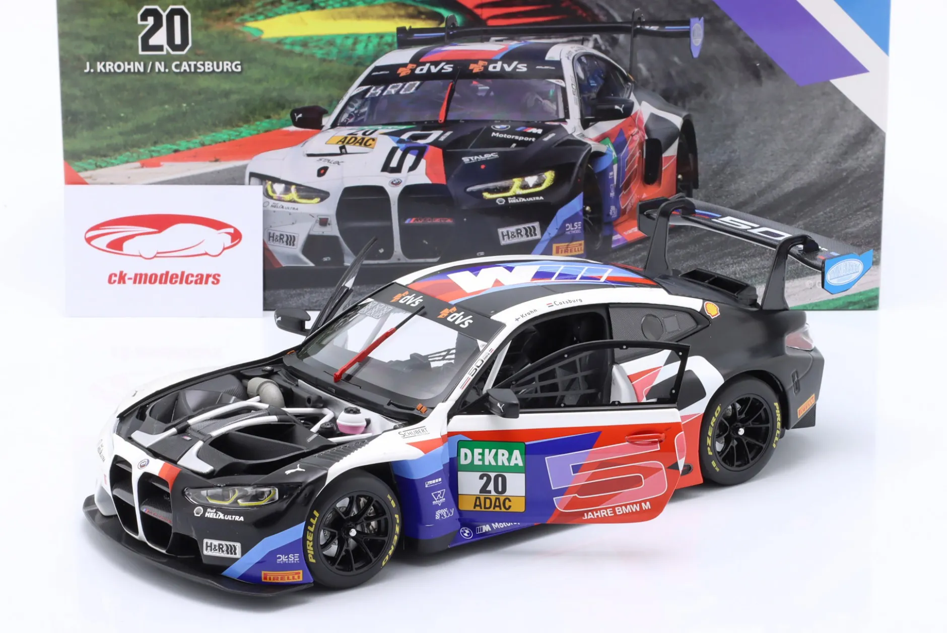 BMW M4 GT3 #20 2nd Red Bull Ring ADAC GT Masters 2022 Krohn, Catsburg 1:18 Minichamps