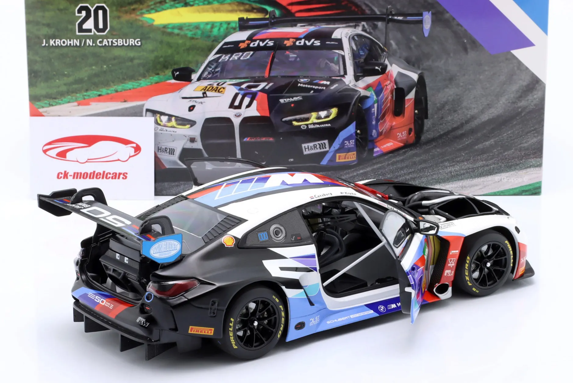 BMW M4 GT3 #20 2nd Red Bull Ring ADAC GT Masters 2022 Krohn, Catsburg 1:18 Minichamps