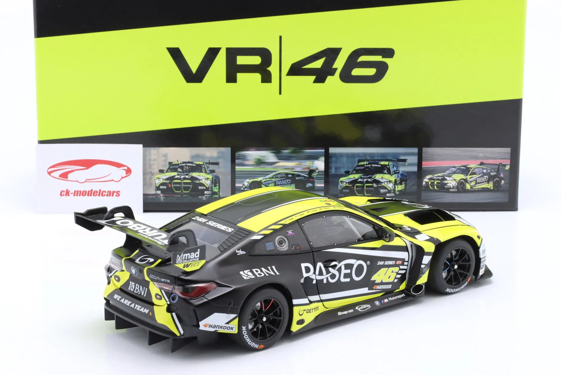 BMW M4 GT3 #46 3rd 24h Dubai 2023 Team WRT Rossi 1:18 Minichamps