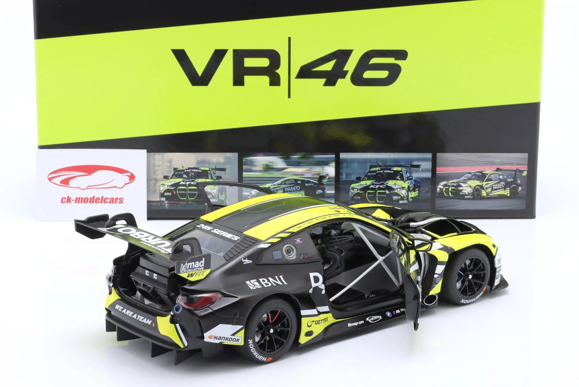 BMW M4 GT3 #46 3rd 24h Dubai 2023 Team WRT Rossi 1:18 Minichamps