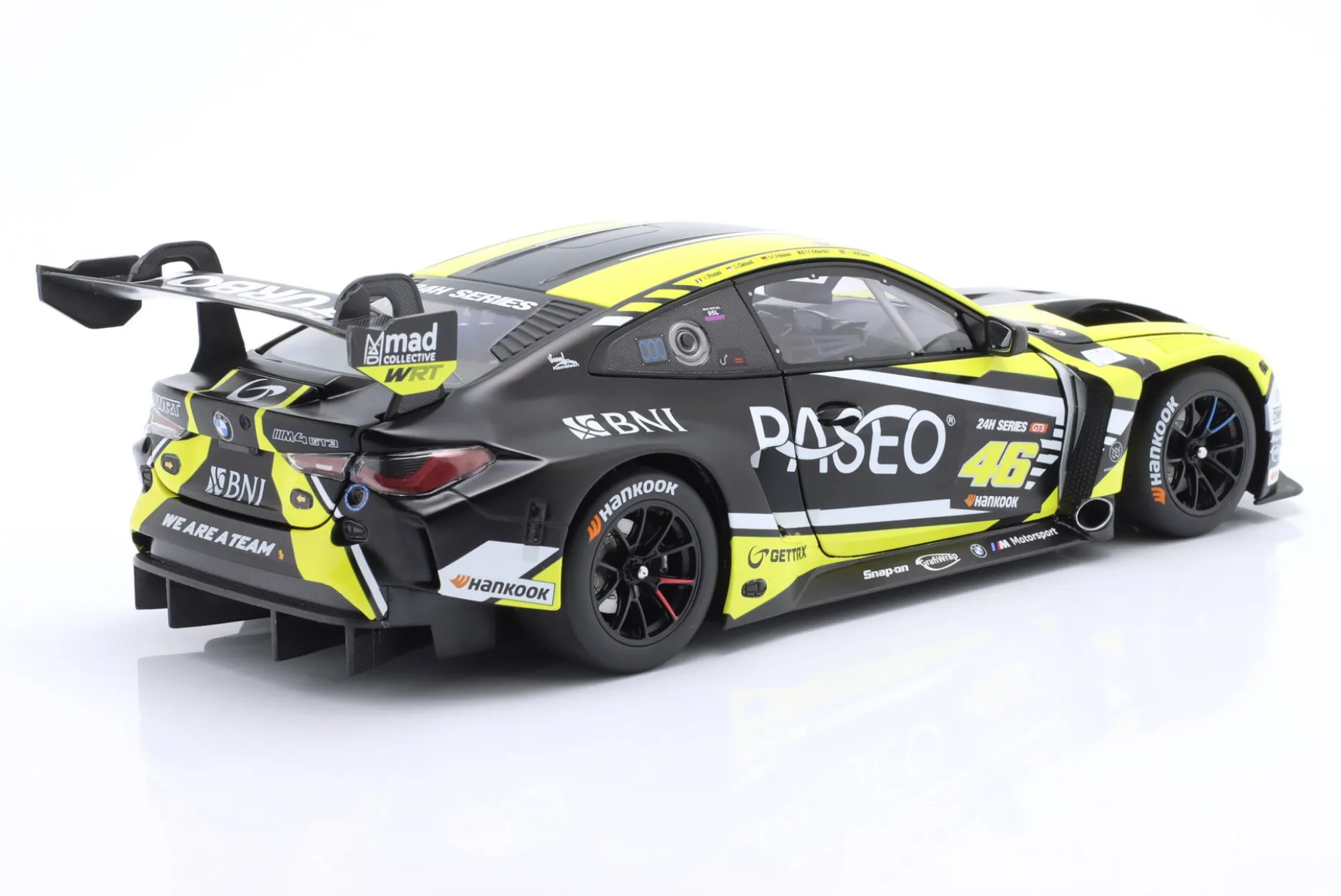 BMW M4 GT3 #46 3rd 24h Dubai 2023 Team WRT Rossi 1:18 Minichamps
