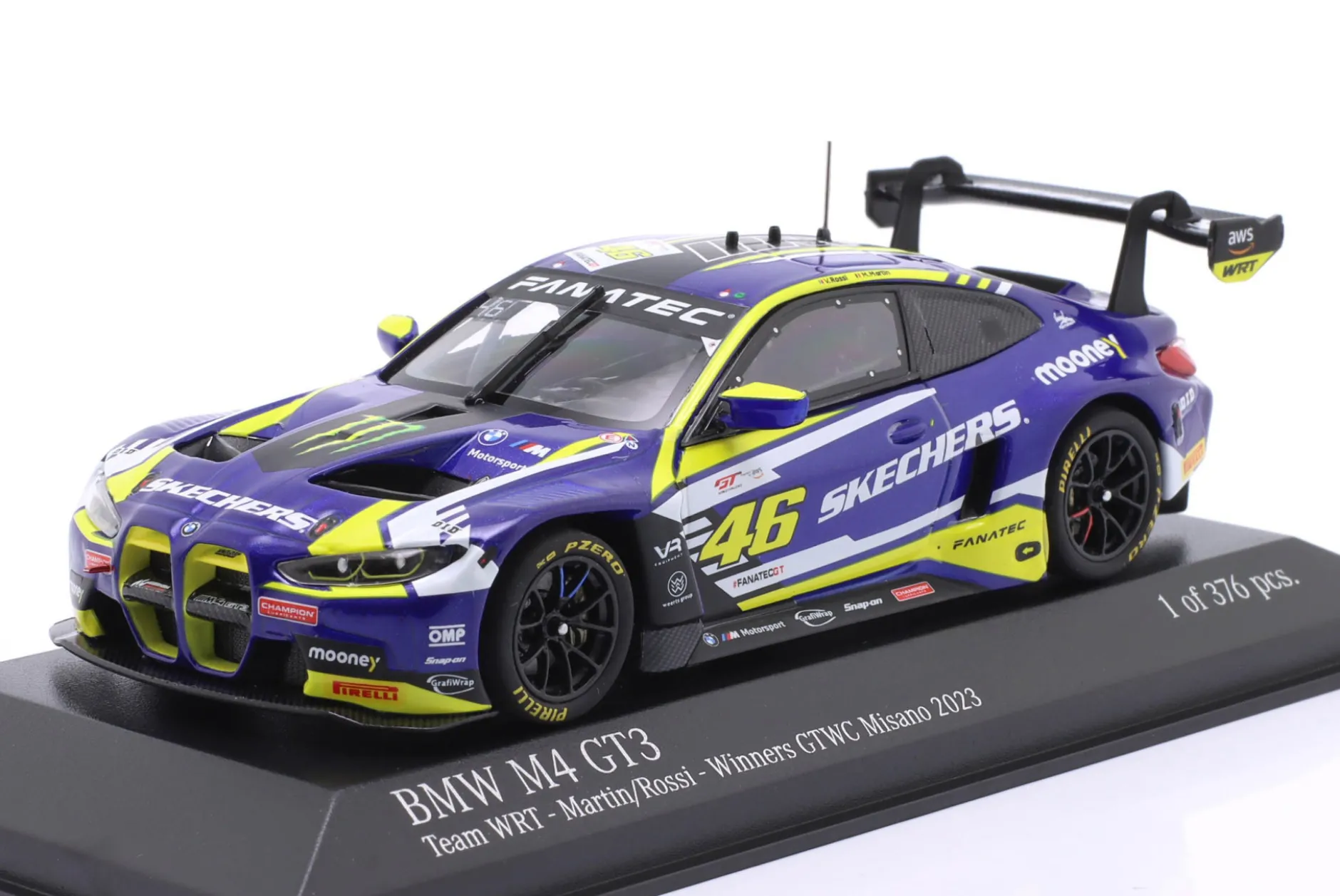BMW M4 GT3 #46 Sieger GTWCE Misano 2023 Martin, Rossi 1:43 Minichamps