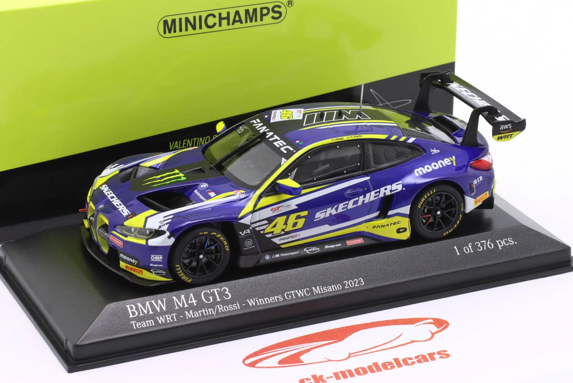 BMW M4 GT3 #46 Sieger GTWCE Misano 2023 Martin, Rossi 1:43 Minichamps