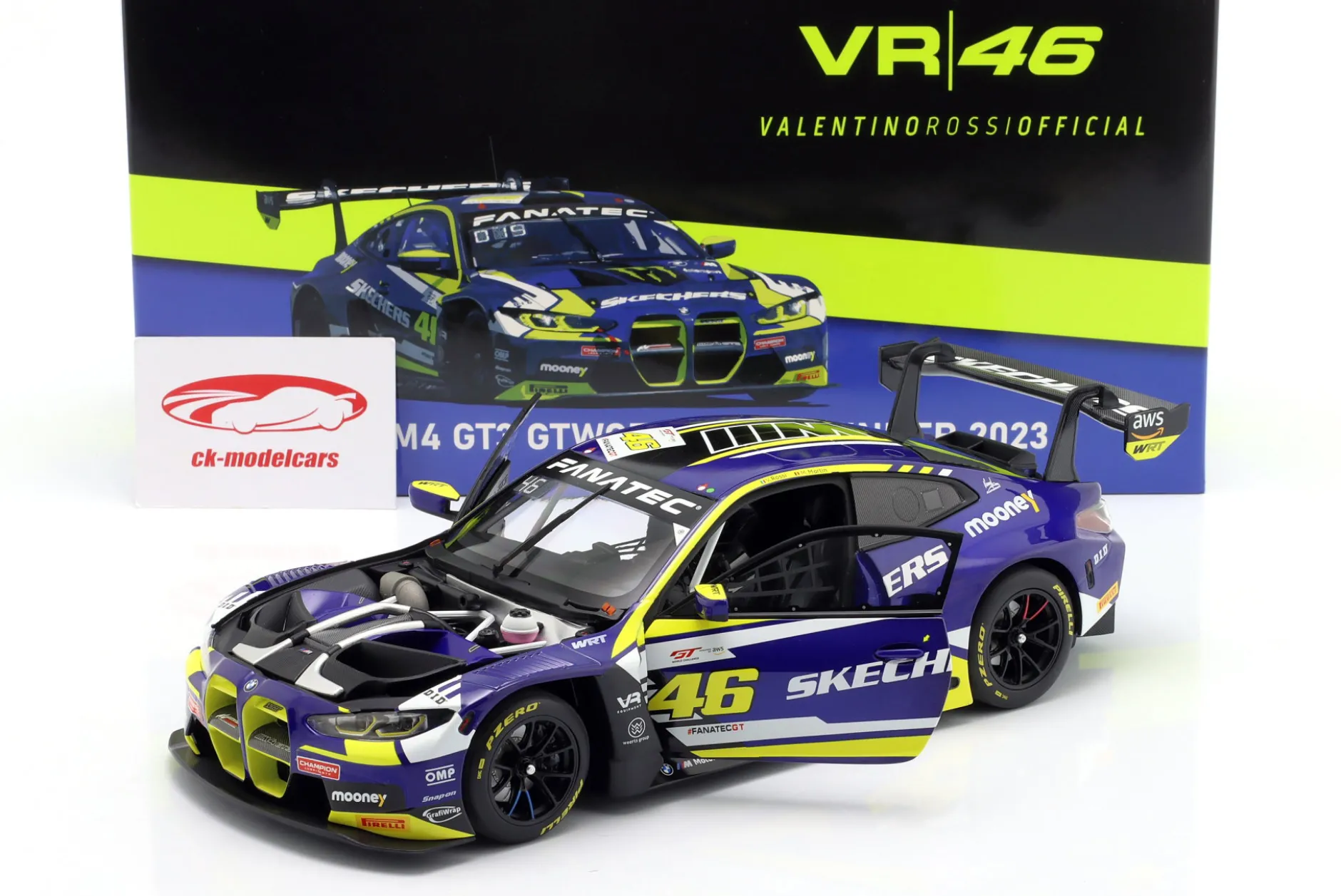 BMW M4 GT3 #46 Sieger GTWCE Misano 2023 Martin, Rossi 1:18 Minichamps