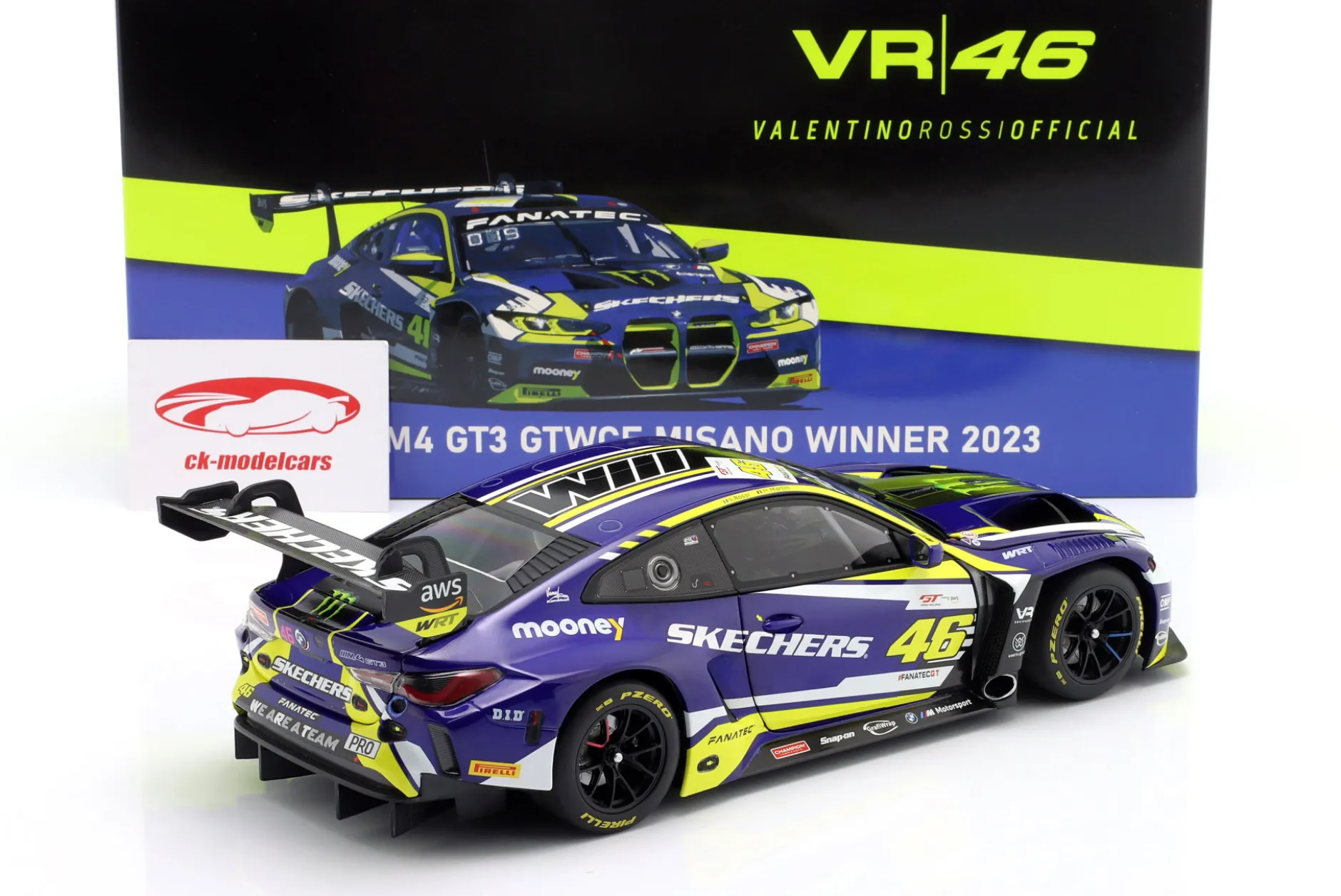BMW M4 GT3 #46 Sieger GTWCE Misano 2023 Martin, Rossi 1:18 Minichamps