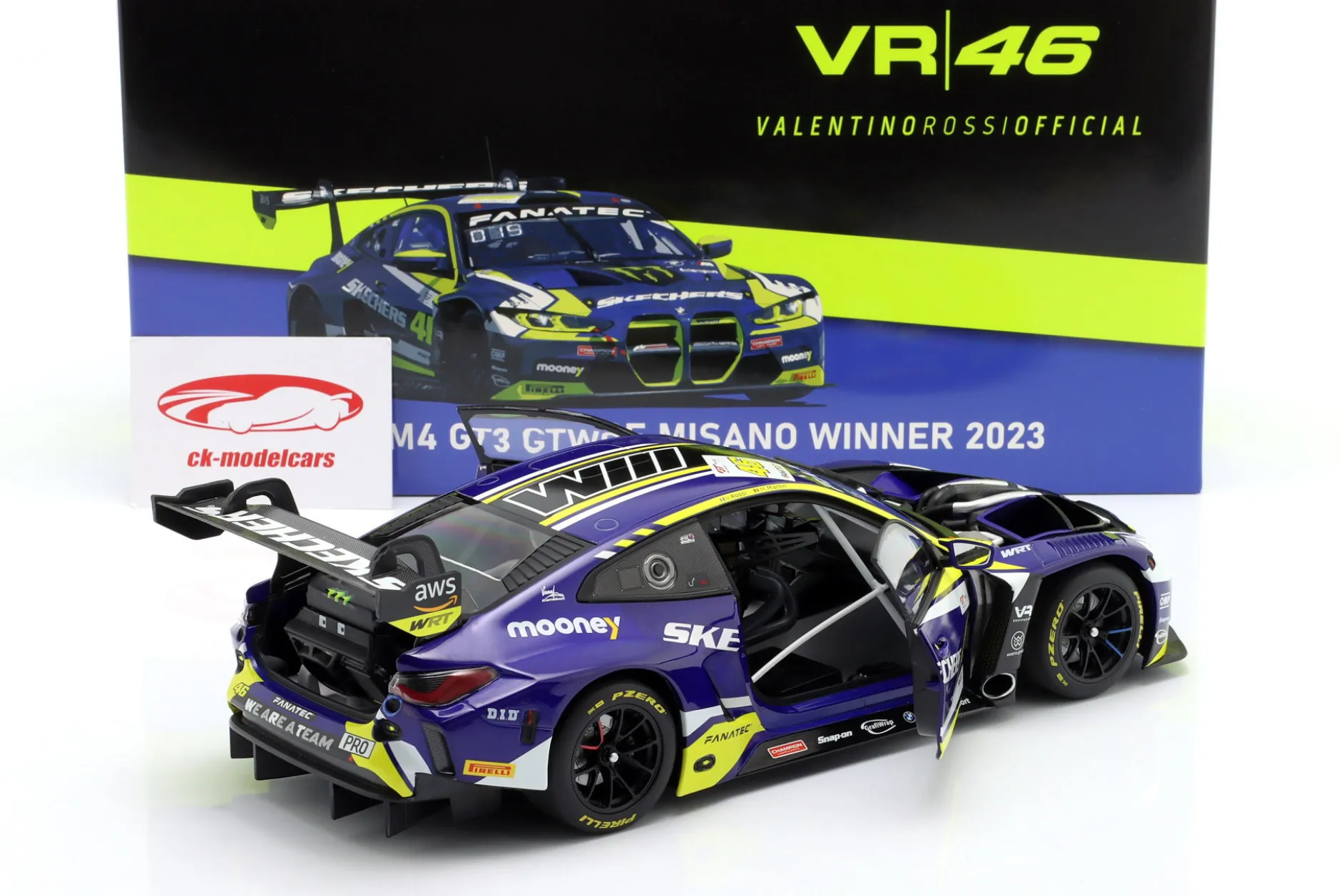 BMW M4 GT3 #46 Sieger GTWCE Misano 2023 Martin, Rossi 1:18 Minichamps