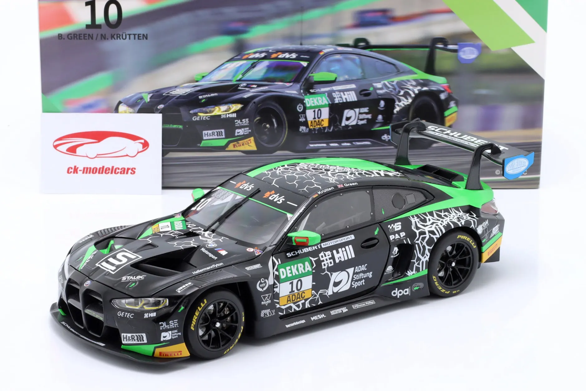 BMW M4 GT3 #10 Sieger Red Bull Ring ADAC GT Masters 2022 Green, Krütten 1:18 Minichamps