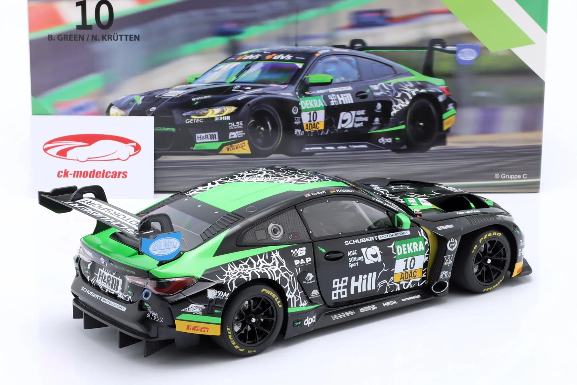 BMW M4 GT3 #10 Sieger Red Bull Ring ADAC GT Masters 2022 Green, Krütten 1:18 Minichamps