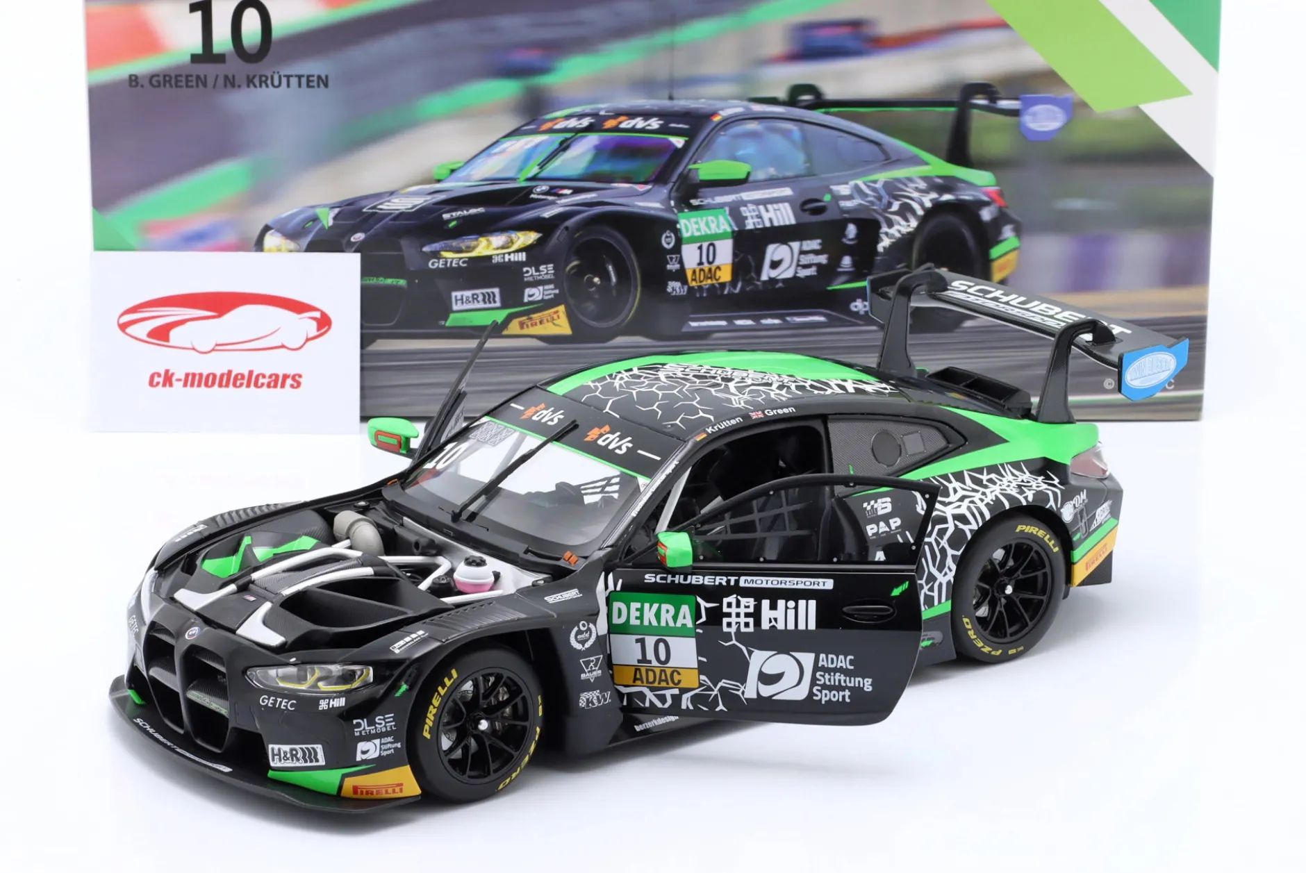 BMW M4 GT3 #10 Sieger Red Bull Ring ADAC GT Masters 2022 Green, Krütten 1:18 Minichamps